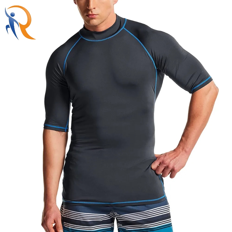 Men's Rash Guard UPF 50+ Quick Dry half Sleeve Swim Shirts