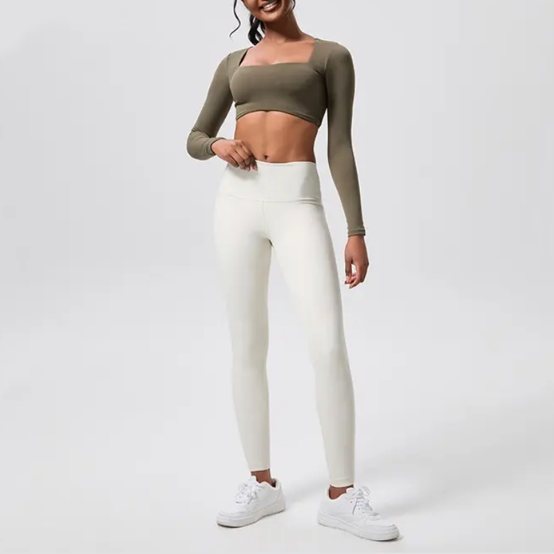 product-Ruiteng-Long Sleeve Square Collar Activewear Gym 2 Piece Set-img