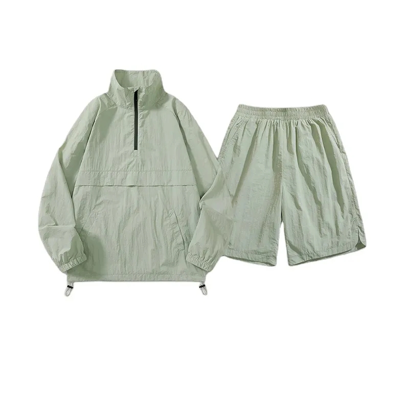 product-Ruiteng-Custom Mens Nylon Windbreaker Zipped 2 Pieces Outfit Nylon Tracksuits-img