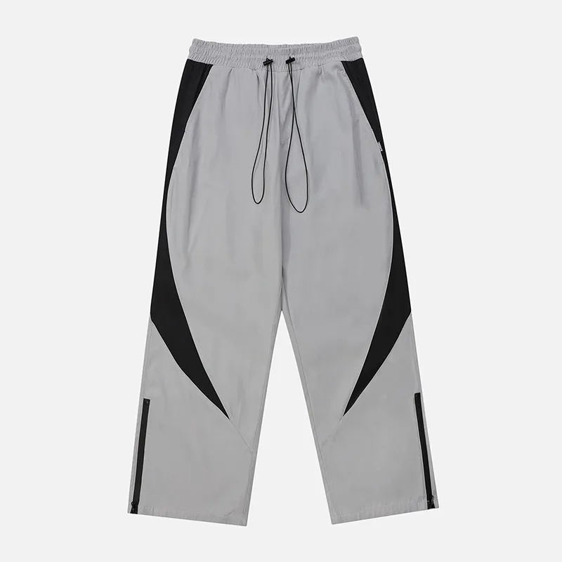 product-Ruiteng-Streetwear Cargo Pants Nylon Polyester Conrast Color Loose Track Pants-img