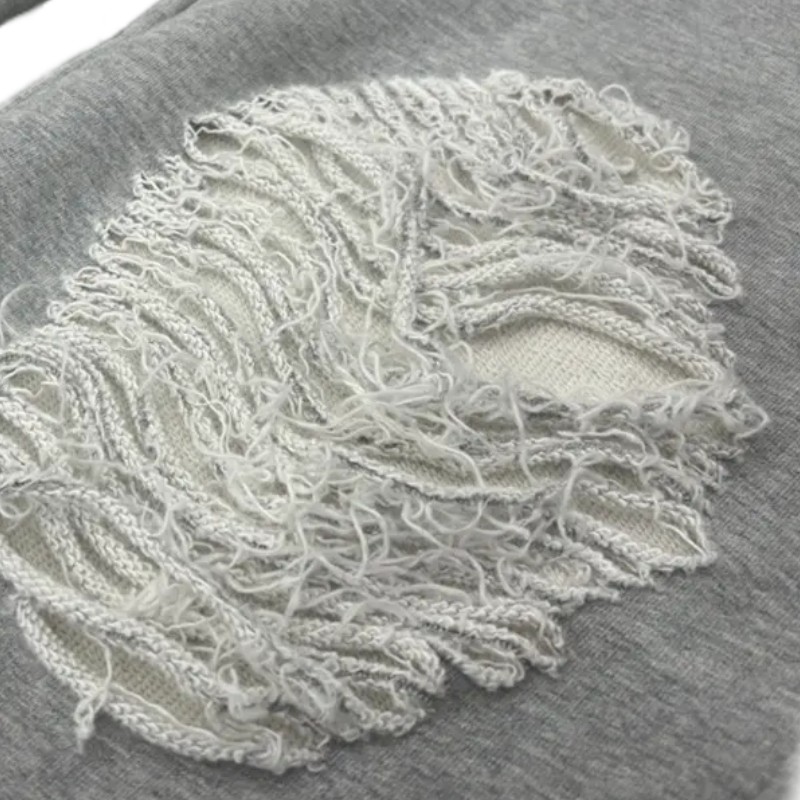 product-Ruiteng-Mens Drawstring Elastic Waist Raw Edge Hem Distressed Sweatpants-img