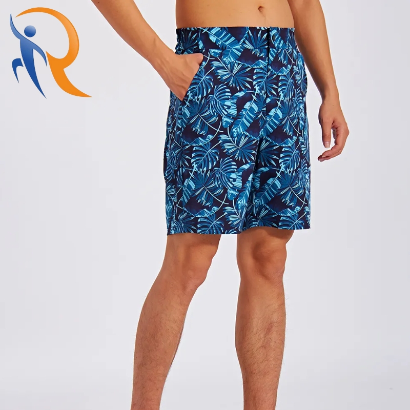 Printed Beach Wear Mens Swim Wear Custom Beach Shorts