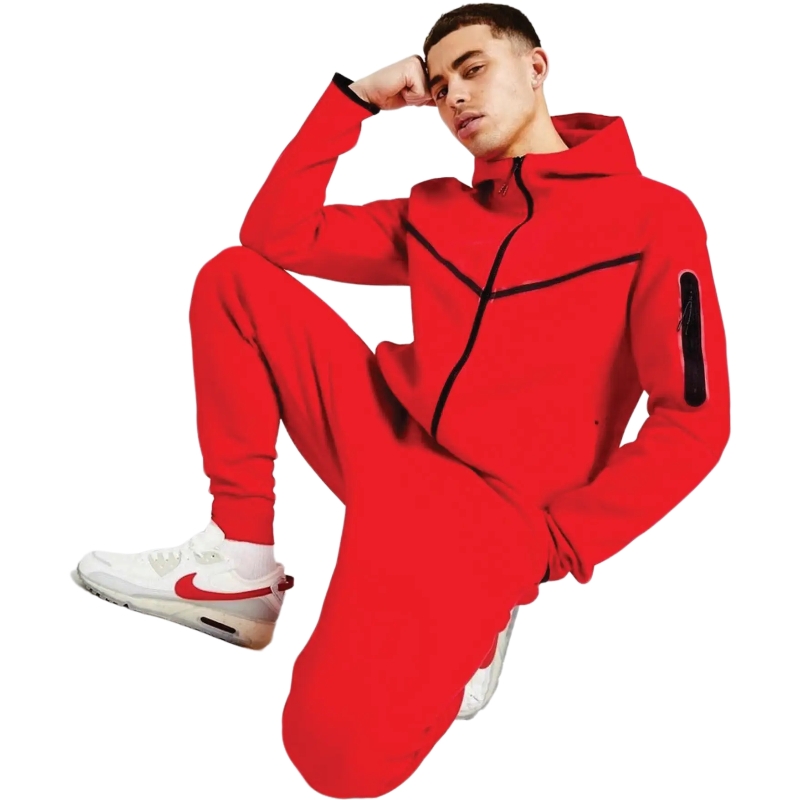 product-Sportswears Gym Fitness Fleece Two Piece Set Tracksuit Jogging Suit for Men-Ruiteng-img
