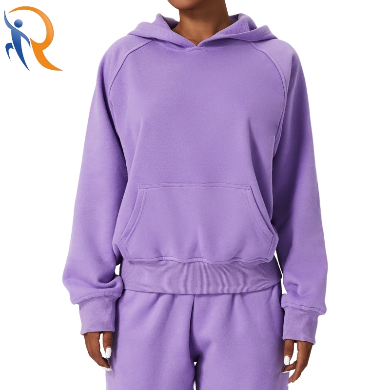 Spring Raglan Sleeve Custom Cotton Fabric Casual Sports Hoodie