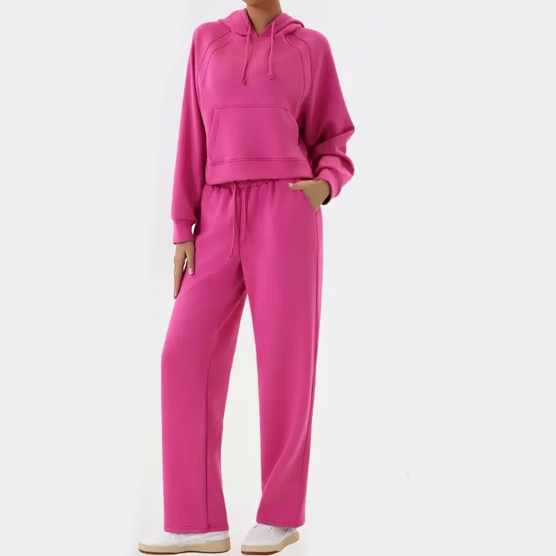 product-Ruiteng-Spring Heavyweight Custom Logo Plain Sports Tracksuit Sweatsuit High Quality Women S