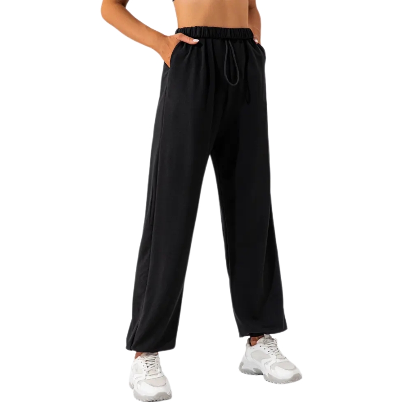 product-Ruiteng-Women Drawstring Elastic High Waist Yoga Gym Running Joggers-img