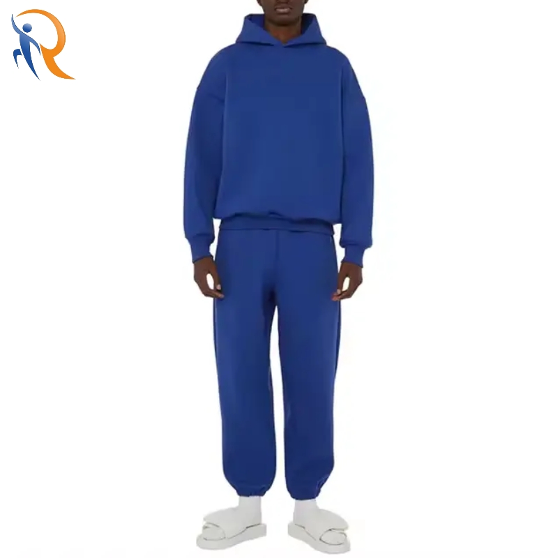 Two Pieces High Quality Fleece Tracksuits Hoodie Joggers Suit