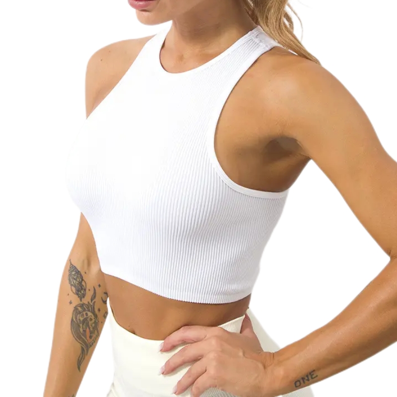 product-Custom Womens Yoga Sports Bra Fitness Ribbed Tank Top-Ruiteng-img
