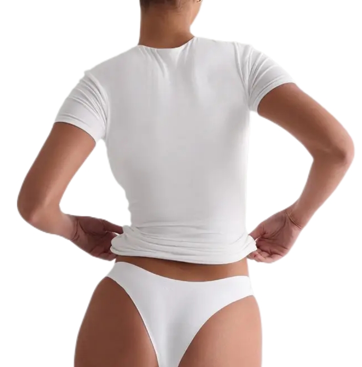 product-Ruiteng-Fitted T-shirt for Women Wholesale Gym Top Summer Nylon Spandex Top-img