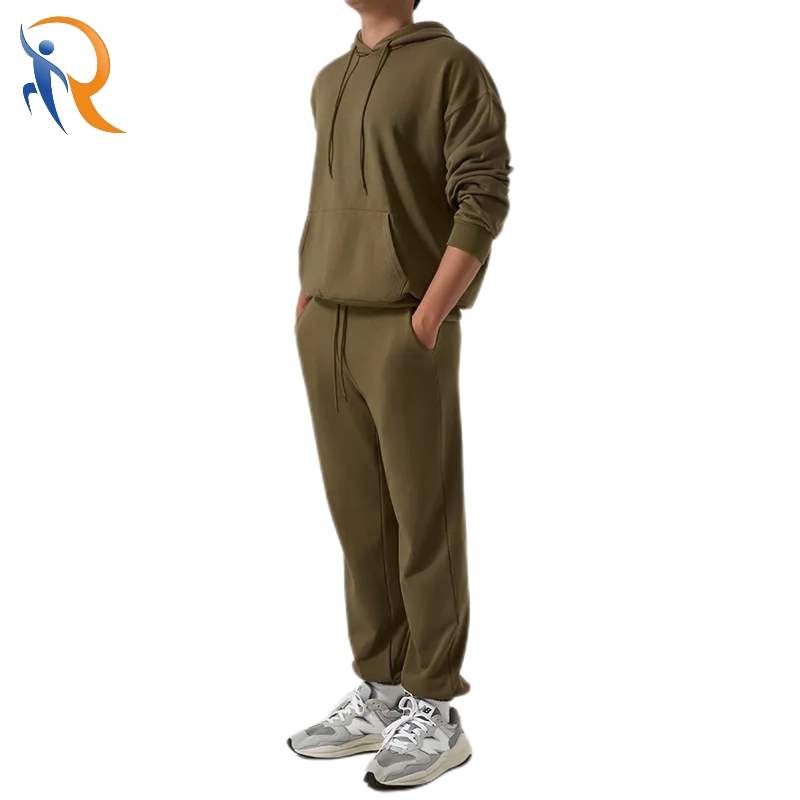 Wholesale Sports Wear Custom Men Hoodie Jogger Training Gym Fitness Set