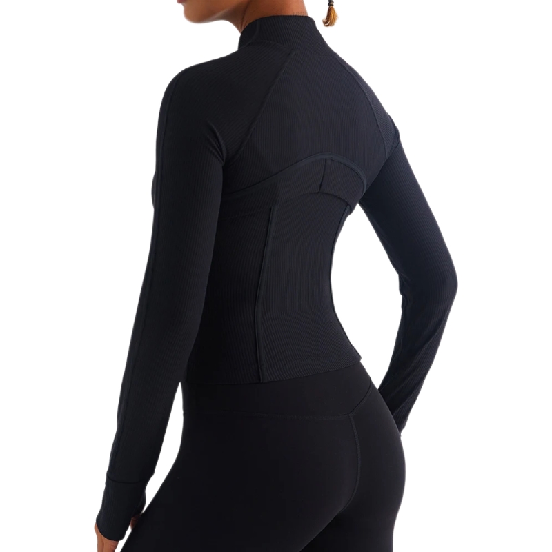 product-Women Sports Yoga Jacket Zip up Quick Dry Athletic Fitness Gyms Coat-Ruiteng-img