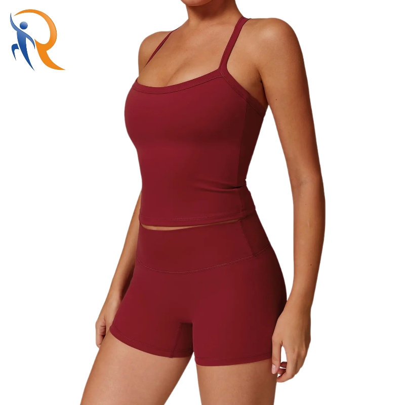 Workout Tank Top Shorts Custom 2 Piece Active Wear Yoga Suits