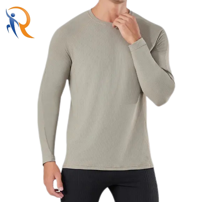 Ice Silk Stretch Long Sleeve Outdoor Fitness Running Training Sports T-shirt