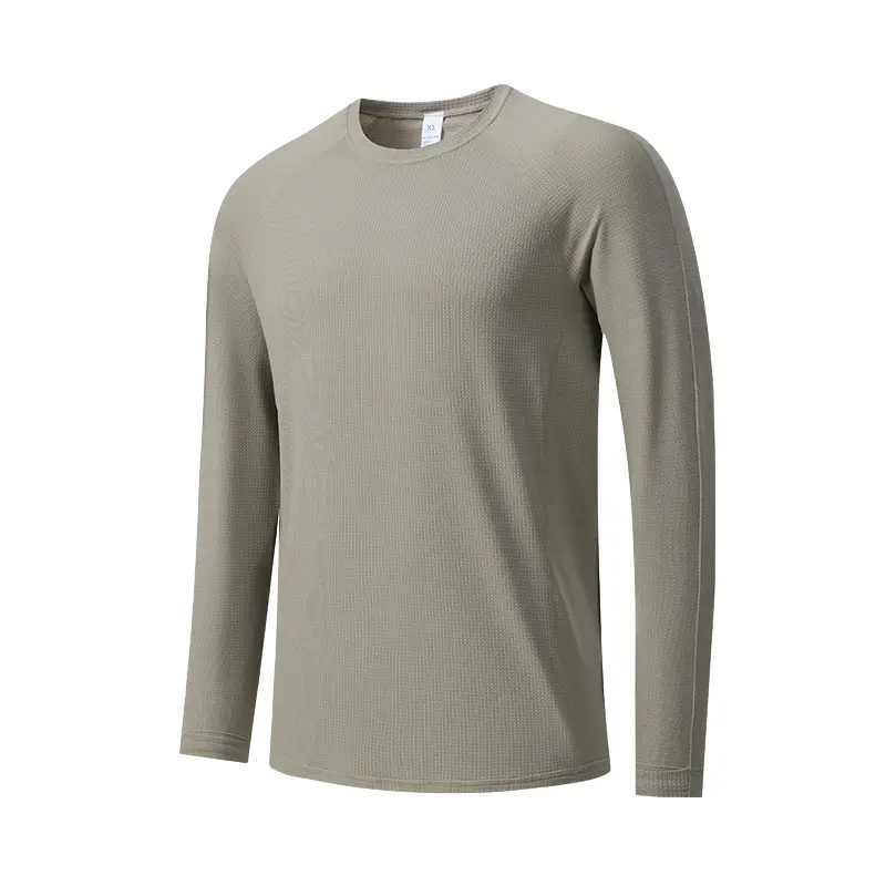product-Ice Silk Stretch Long Sleeve Outdoor Fitness Running Training Sports T-shirt-Ruiteng-img