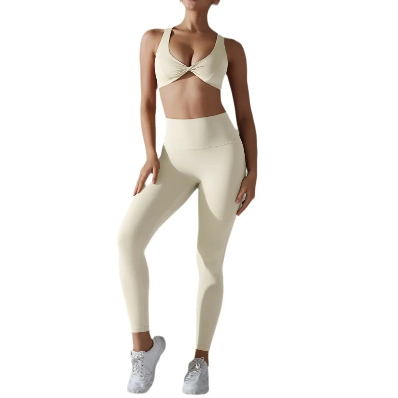 product-High Soft Fabrics Stretchy Comfortable Leggings Gym Fitness Set 2 Piece Yoga Suit-Ruiteng-im