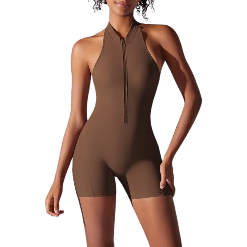 product-Sleeveless Zipper-up Jumpsuit Custom Breathable Yoga Suit-Ruiteng-img