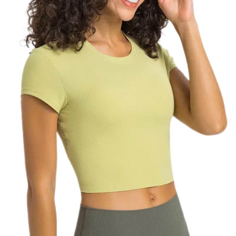 product-Womens Summer Fitness Yoga Crop Top Breathable and Quick Dry-Ruiteng-img