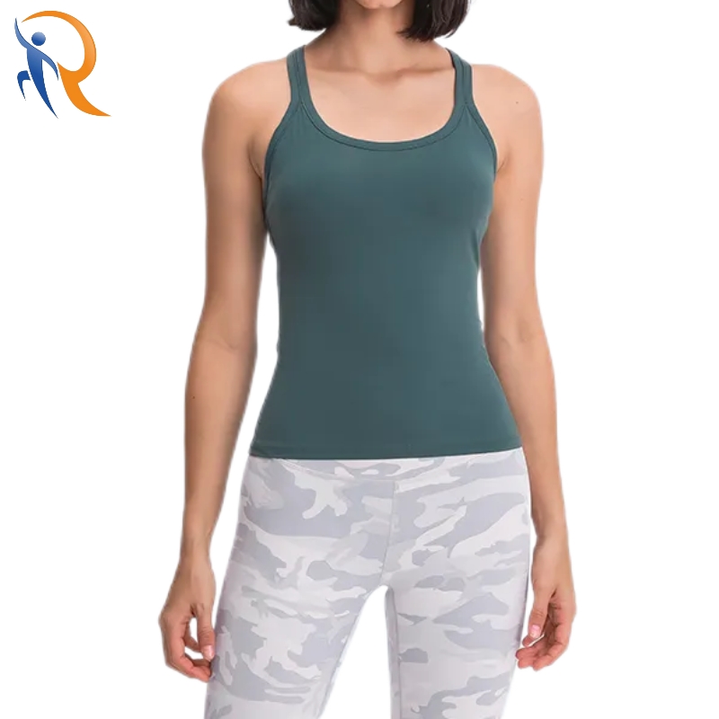 Fitness Tank Top for Women With Builtin Bra Gym Wear Sportswear