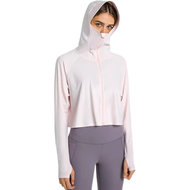 product-UPF50 Long Sleeve Custom Logo Blank Anti-UV Out Door Women Yoga Hooded Coat-Ruiteng-img