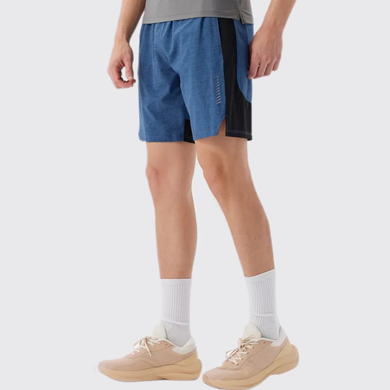 product-Men Fitness Shorts 5 Inch Contrast Color Summer Running Gym Reflective Shorts-Ruiteng-img