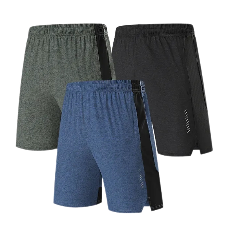 product-Ruiteng-Men Fitness Shorts 5 Inch Contrast Color Summer Running Gym Reflective Shorts-img