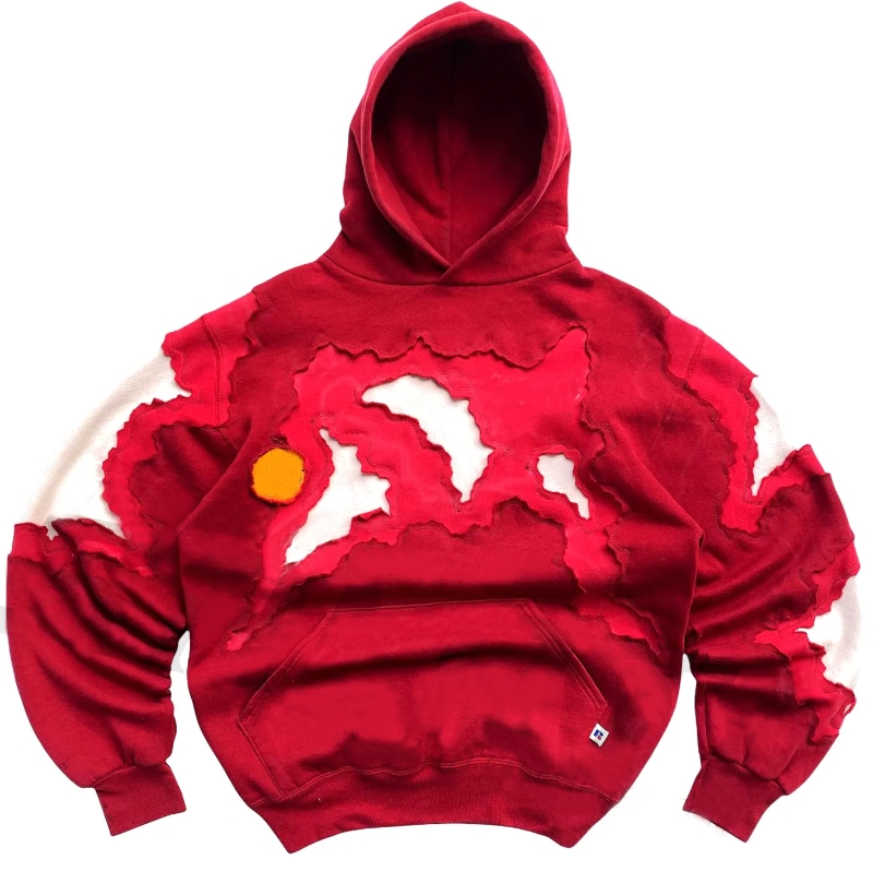 product-Custom Color Block Patchwork Pullover Oversized Cotton Hoodie-Ruiteng-img