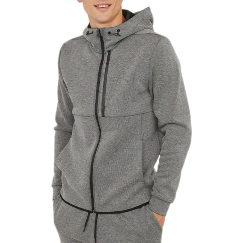 product-Regular Fit Drawstring Hood Mesh-lined Hood Full-zip Men Sport Jacket-Ruiteng-img