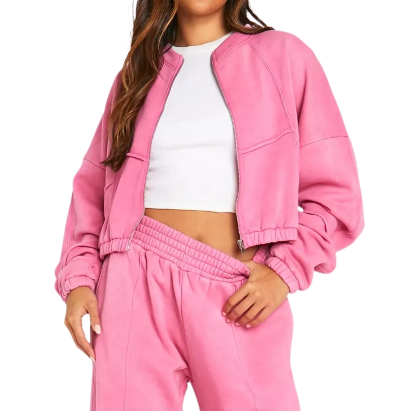 product-Ruiteng-Wholesale Custom Fashion Casual Ladies 2 PieceTracksuit-img