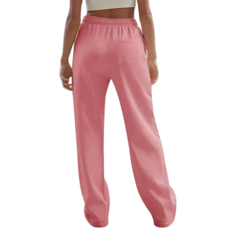product-Wholesale Womens High-Waisted Wide Leg Baggy Sweatpants Interior Drawstring Casual Trousers