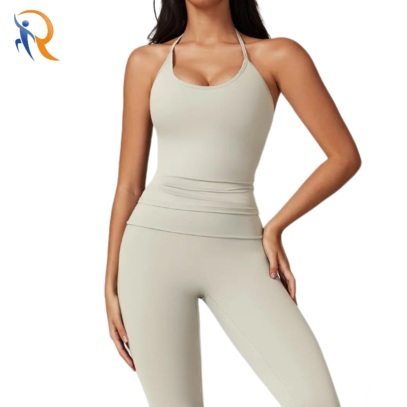 Factory Custom LOGO Wholesale Halter Neck Fitness Gym Yoga Tank Top
