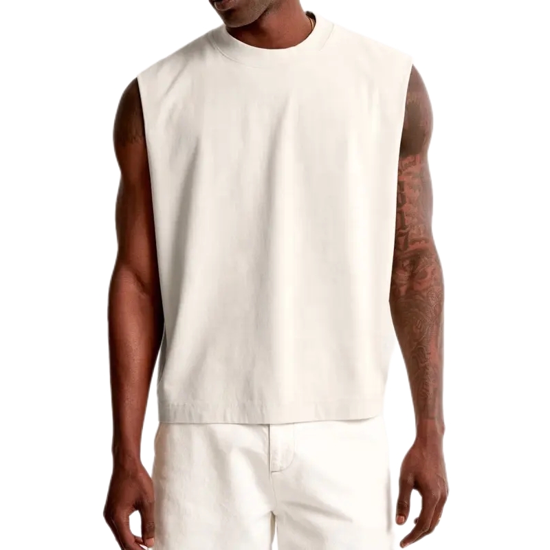 product-Ruiteng-Men Boxy Cropped Vest Quick Dry Summer Sport Gym Vest Tank Top Men-img