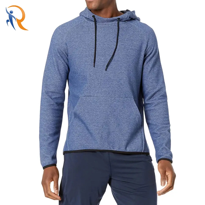 Contrast Color Regular Fit Premium Quality Breathable Polyester Sport Hoodie for Men