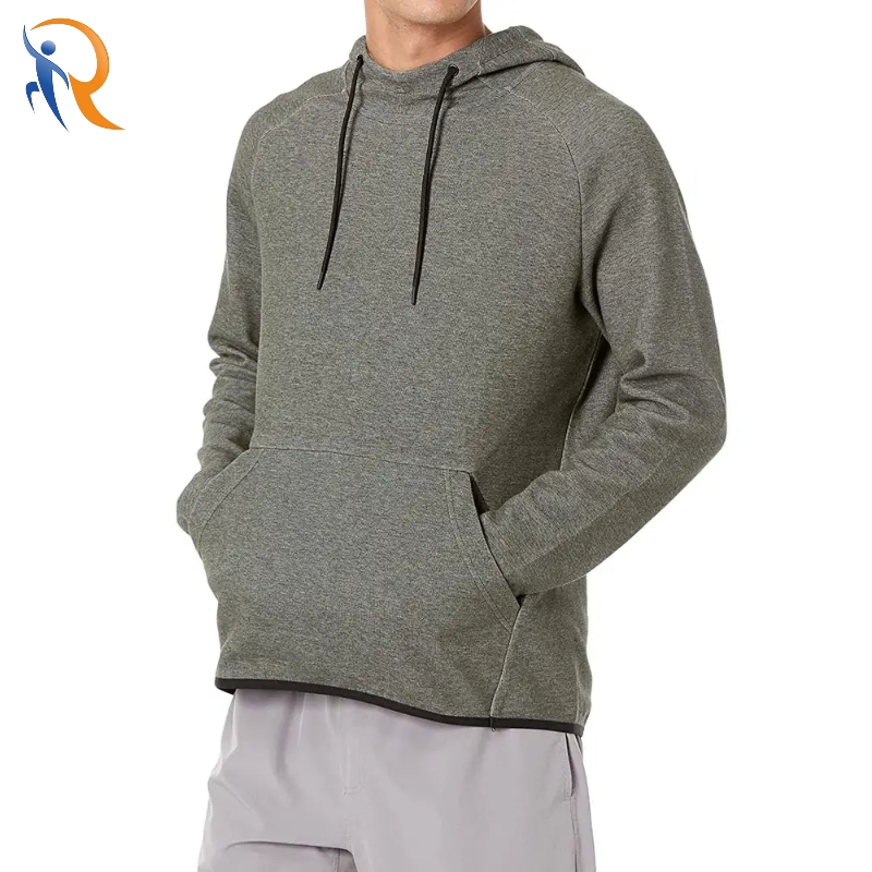 Regular fit Contrast Color Drawstring And Hem Sport Casual Hoodie