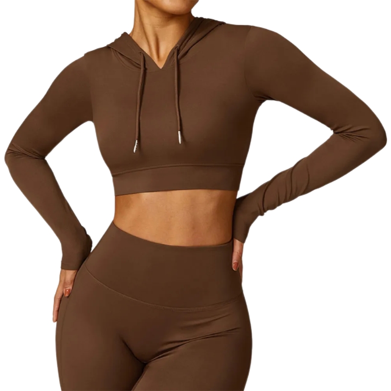 product-Ruiteng-Yoga Long Sleeve Womens Fitness Sports Outdoor Slim Fit Cropped Hoodie-img