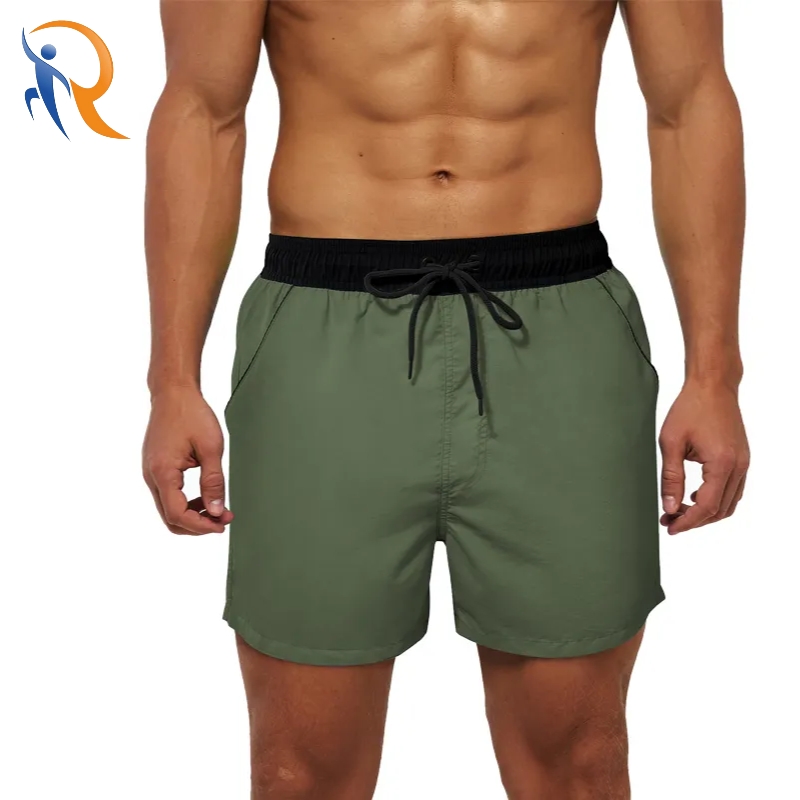 Customised Men's Solid Color Quick Dry Shorts Swim Trunks for Beachwear
