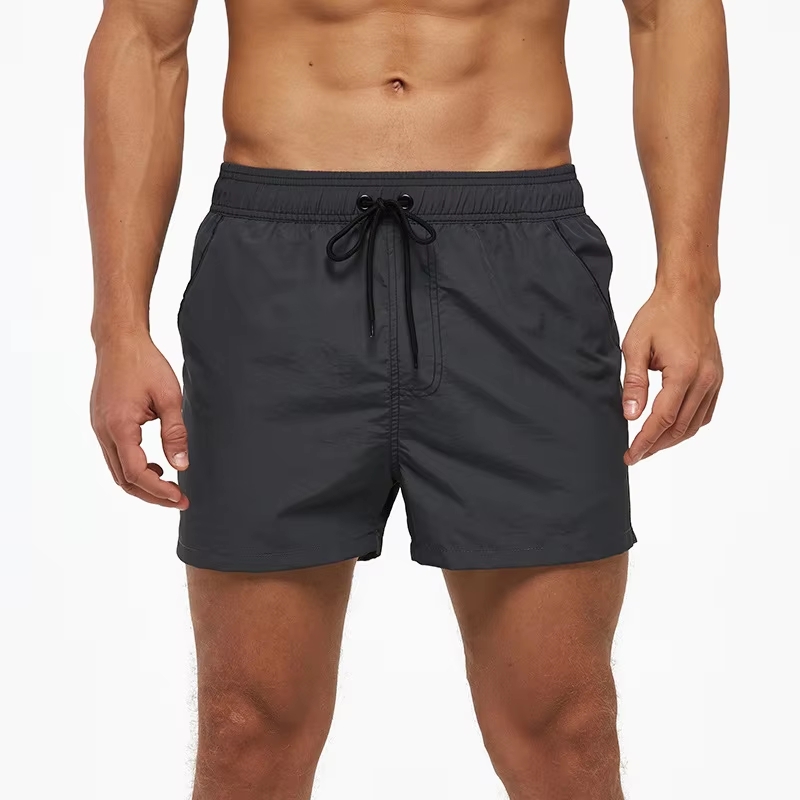 product-Customised Mens Solid Color Quick Dry Shorts Swim Trunks for Beachwear-Ruiteng-img