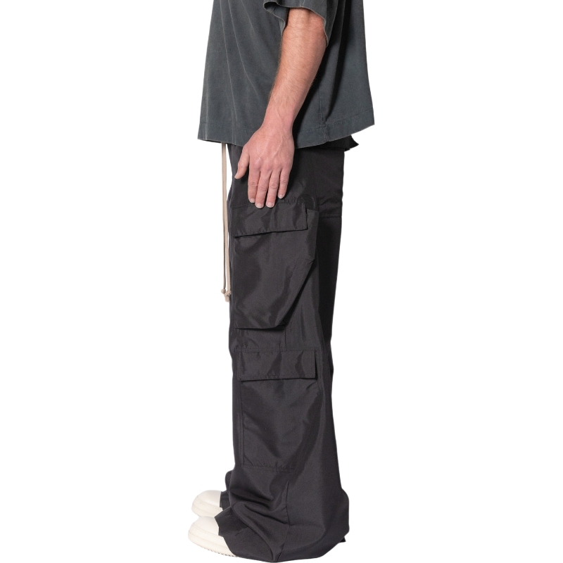 product-Multi Pockets Drawstring Waistband Loose Fit Cargo Pants-Ruiteng-img