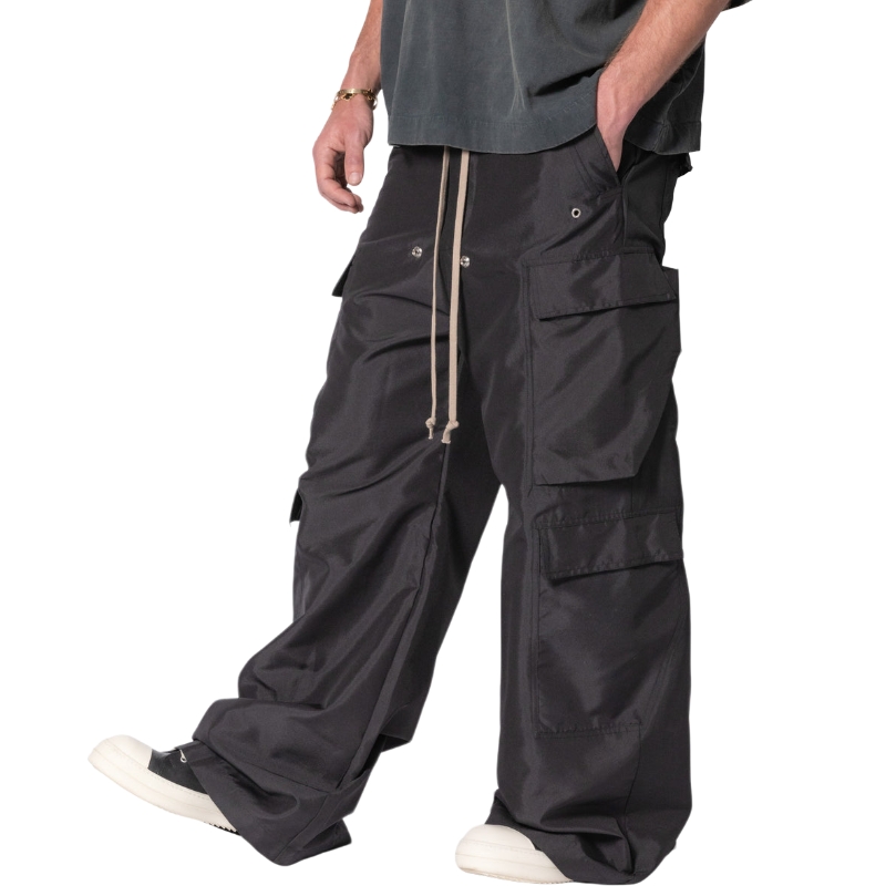 product-Ruiteng-Multi Pockets Drawstring Waistband Loose Fit Cargo Pants-img
