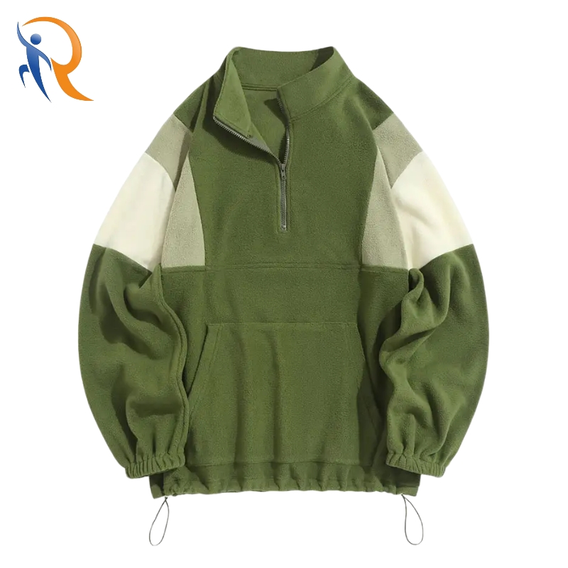 Fleece Camping Thermal Thick 1/4 Zip Men Outdoor Jacket
