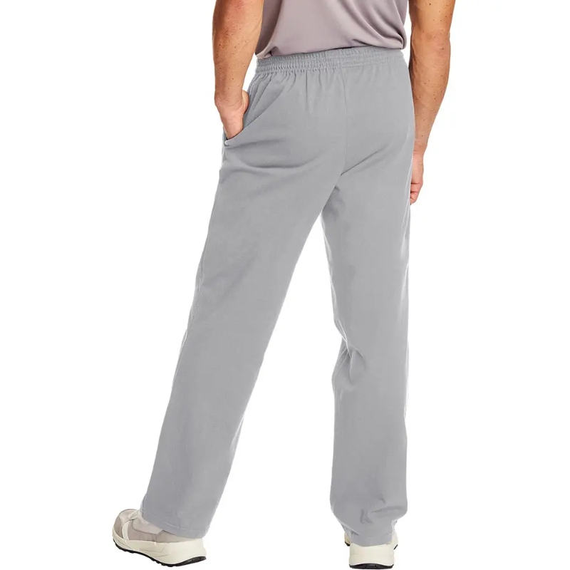 product-Mens Grey Marl Cotton Regular Fit Track Pants-Ruiteng-img