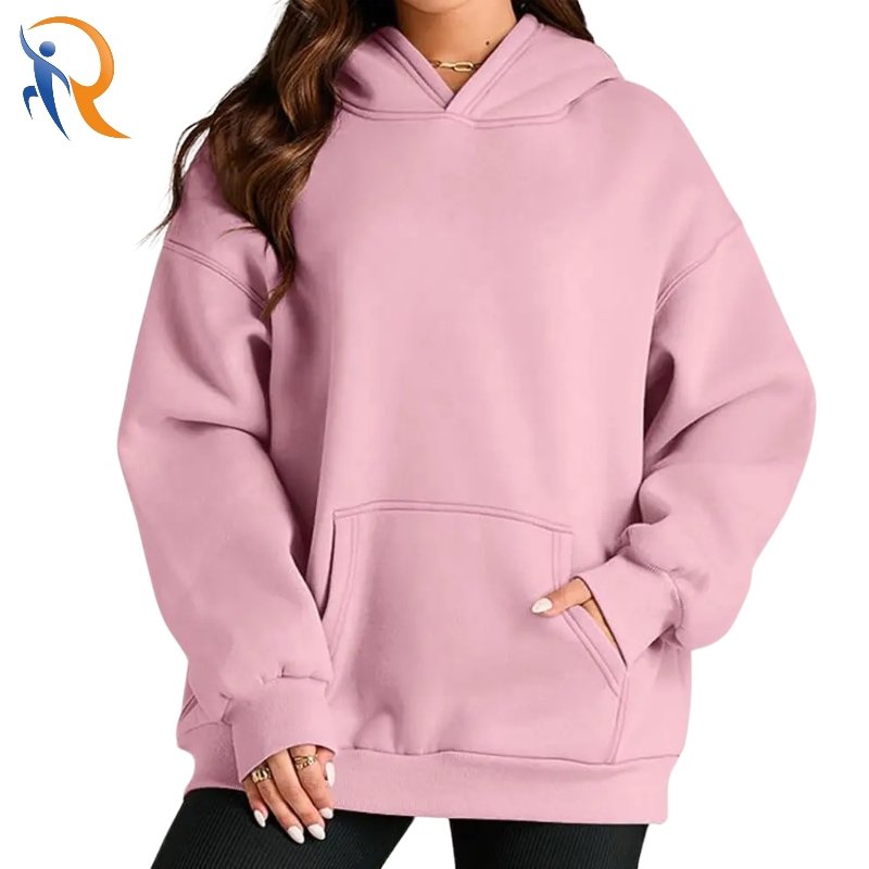 Customized High Quality Plain Pullover Casual Women's Hoodie