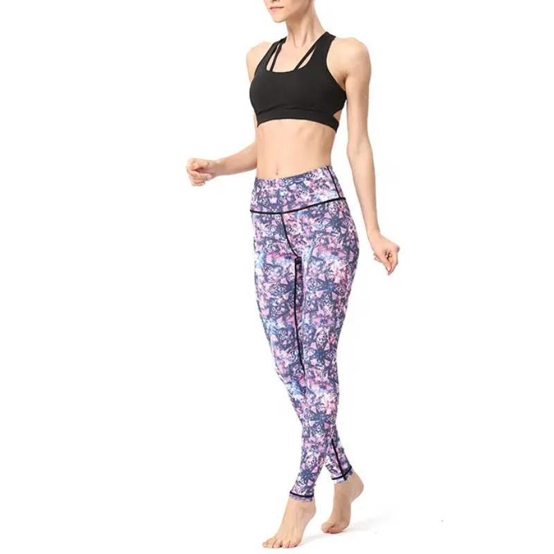 product-Ruiteng-Sublimation Printed Sports Bra and High Waist Gym Leggings Yoga Set Fitness Wear for
