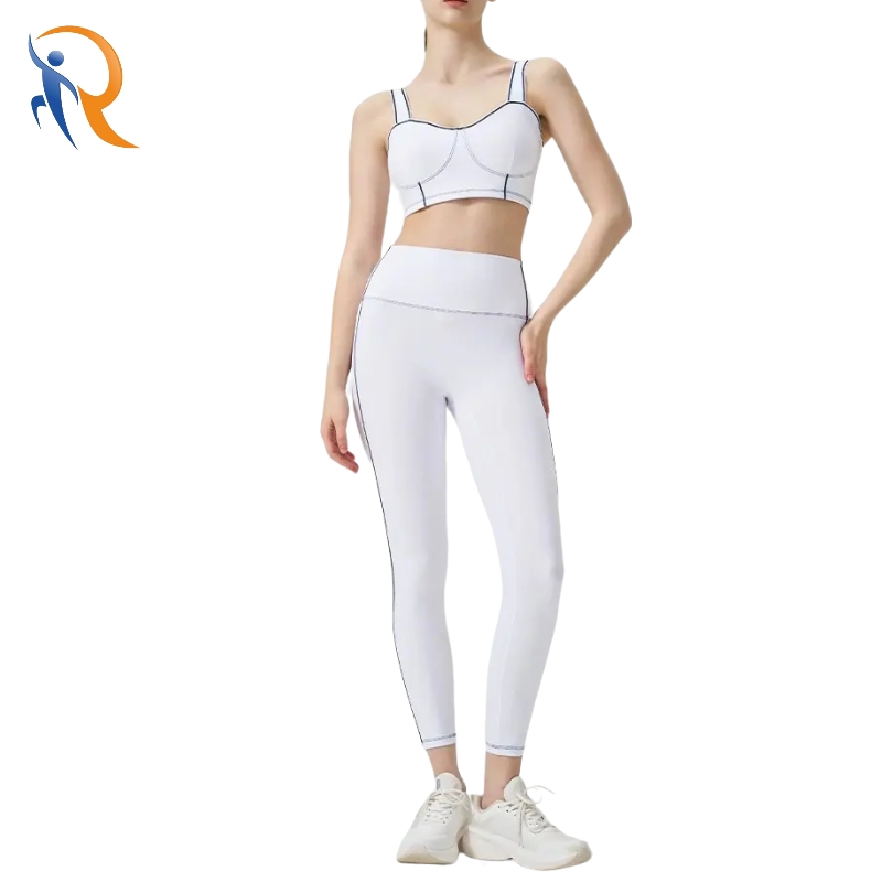 Contrast Color Sport Bra & Pants Active Wear Women Gym Clothes Workout Yoga Set