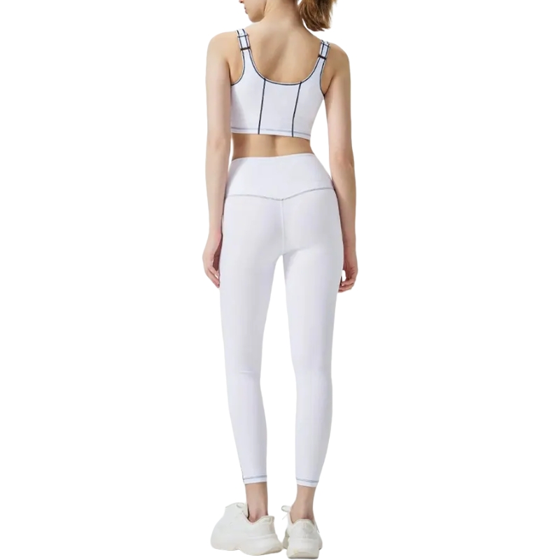 product-Contrast Color Sport Bra Pants Active Wear Women Gym Clothes Workout Yoga Set-Ruiteng-img