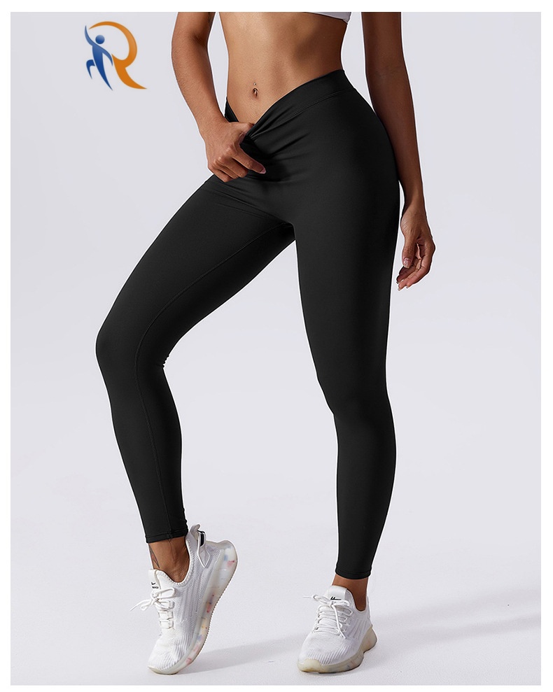 V Back Flare Leggings High Waist  Scrunch Butt Lifting Wide Leg Yoga Pants