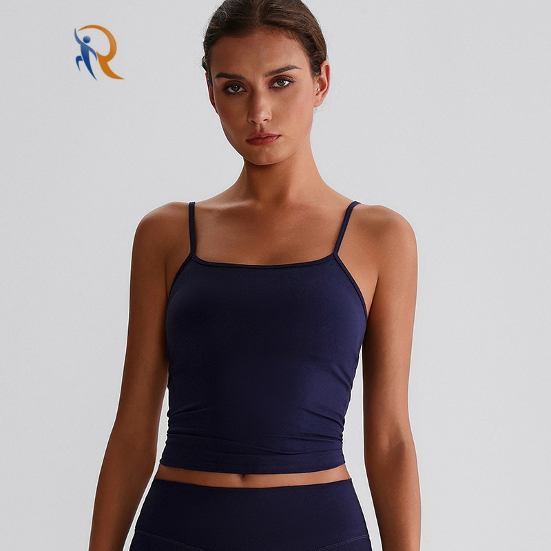 Yoga vest with breast pad women's European and American sports back underwear vest style square bra