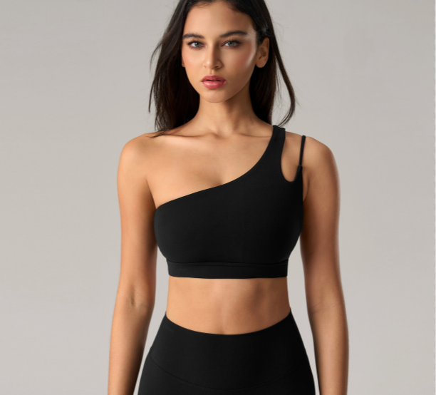 product-Ruiteng-One Shoulder Sports Bra Removable Padded Sexy Yoga Top-img