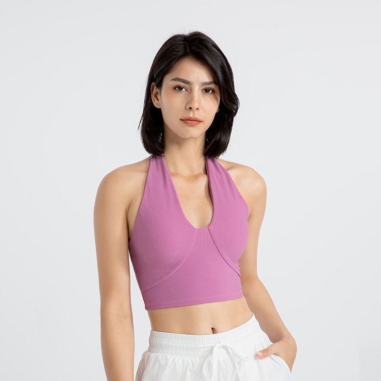 product-Ruiteng-Women Cross Back Yoga Breathable Shockproof Sports Vest Fitness Sport Bra with Padde