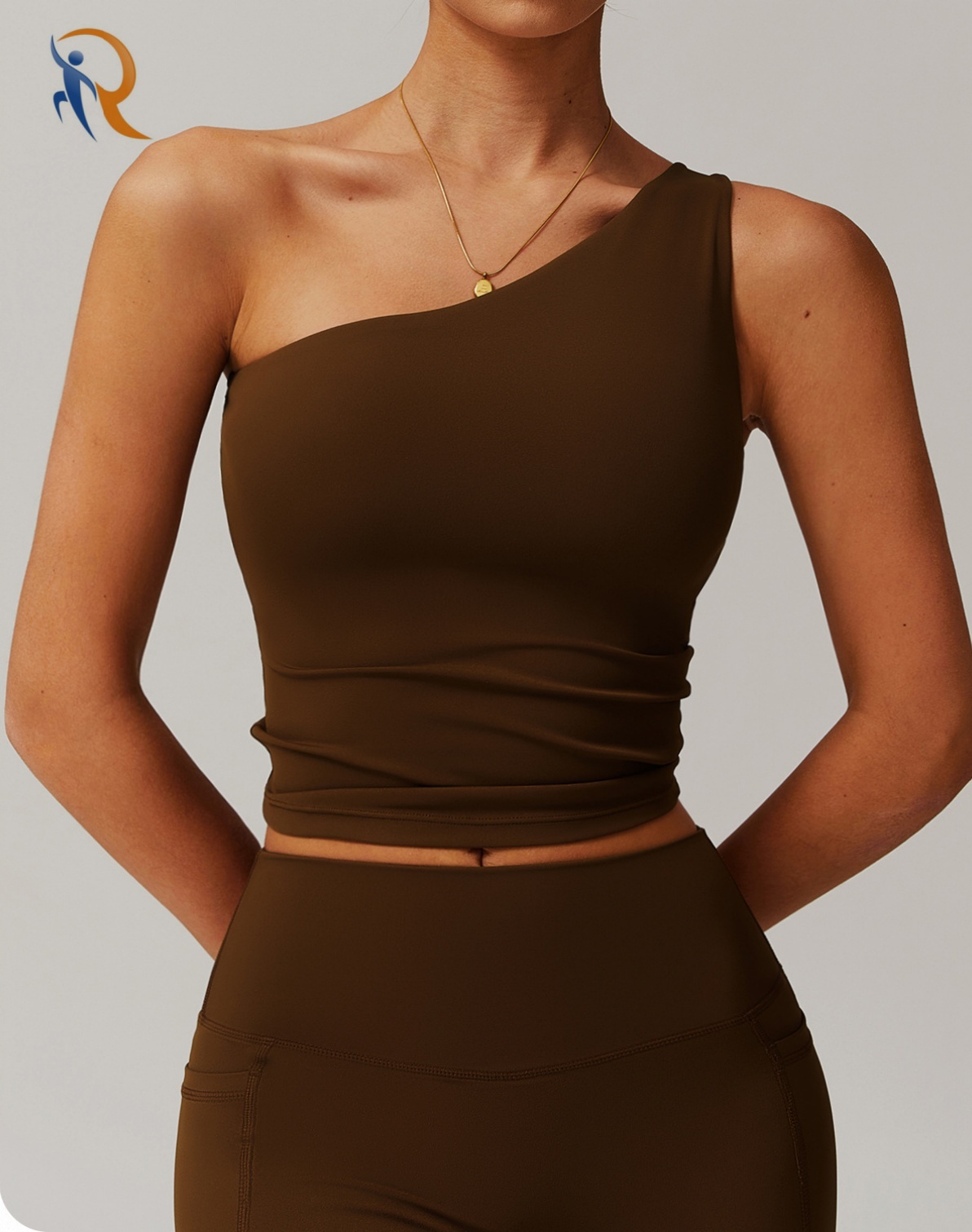 Yoga vest for quick drying and shaping for running and fitness. Women's back vest with sloping shoulders and waist cincher