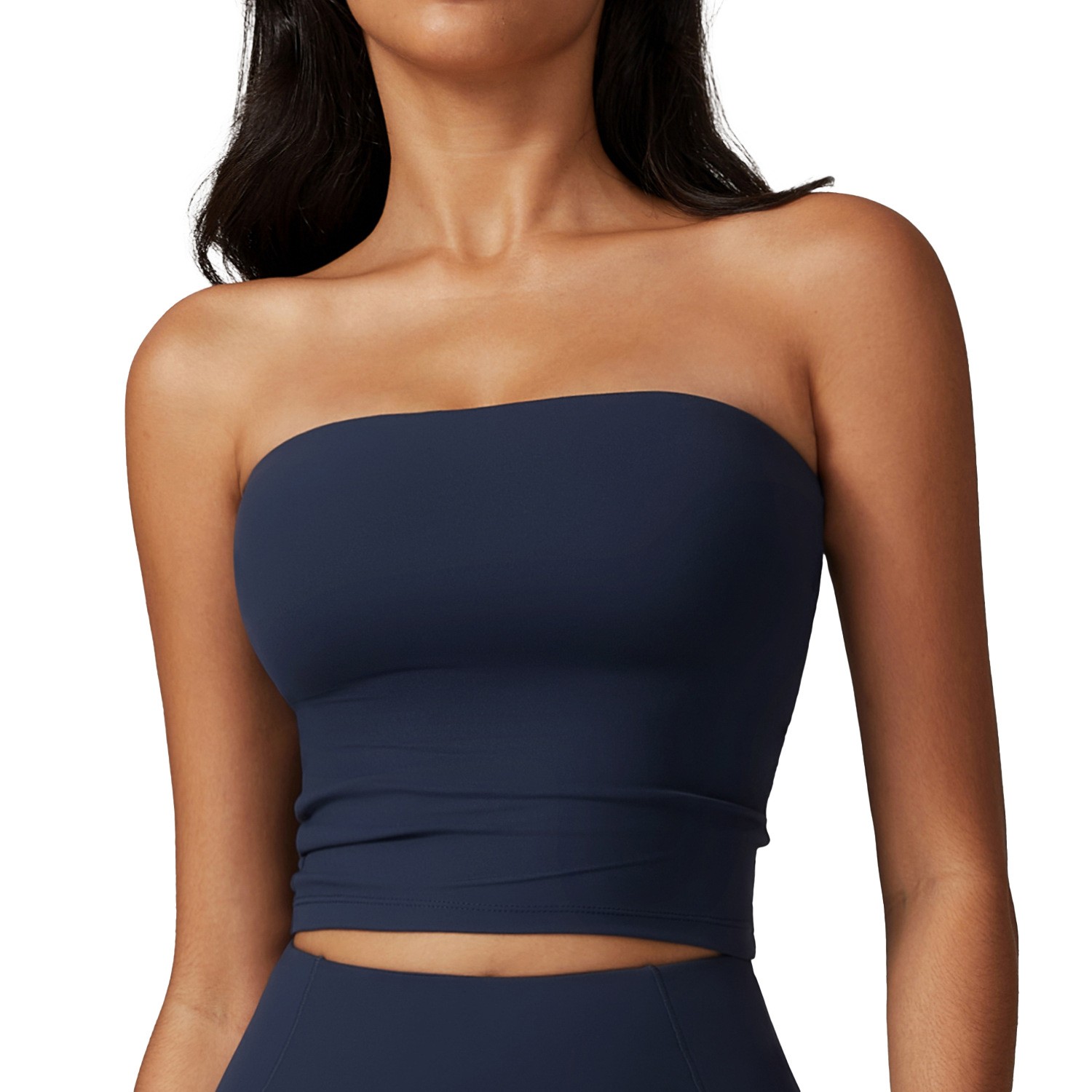 product-No shoulder strap bustier sexy back exercise underwear women shockproof quick dry fitness yo